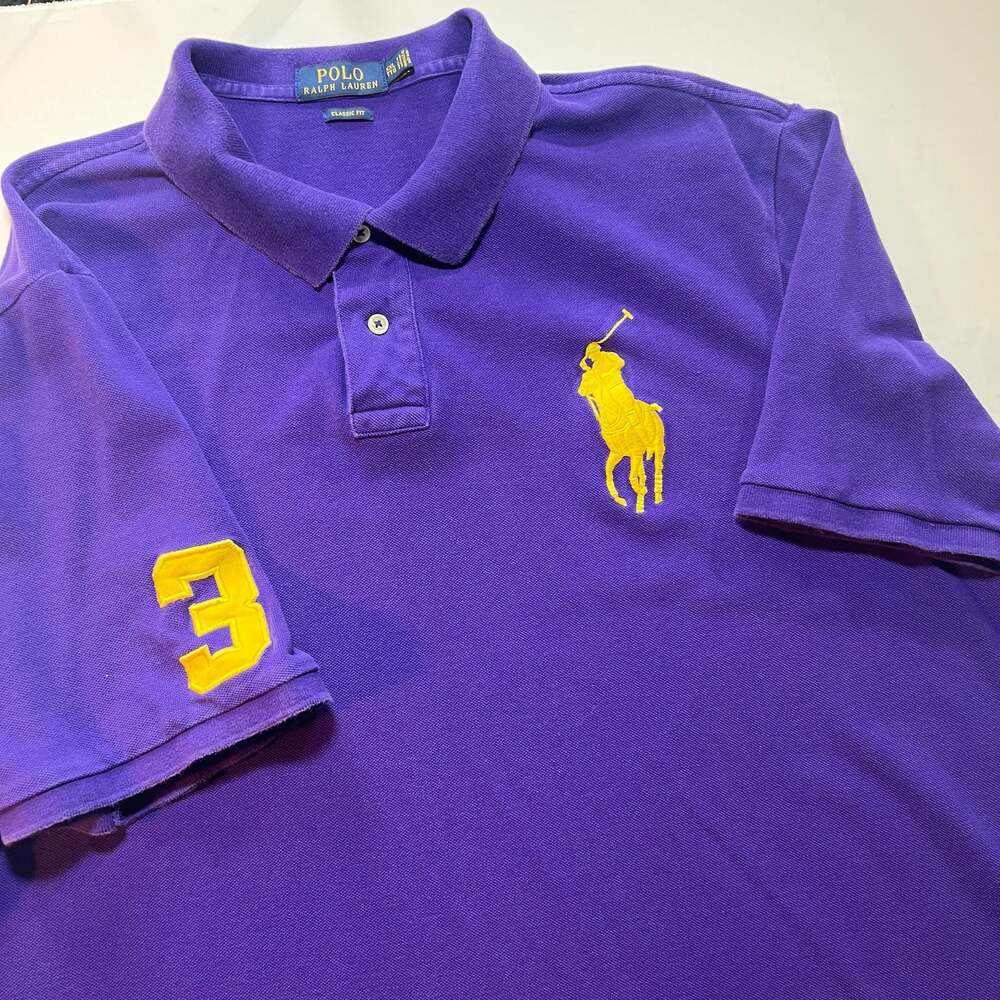 Polo Ralph Lauren Big Pony Classic Fit Polo Shirt Purple XXL